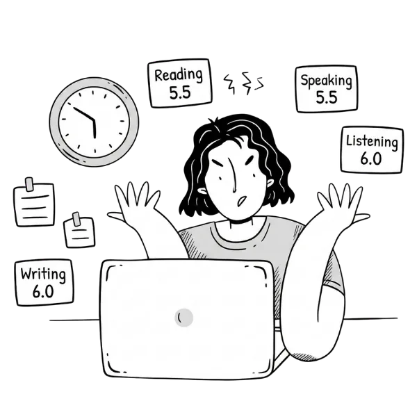 Student studying at desk